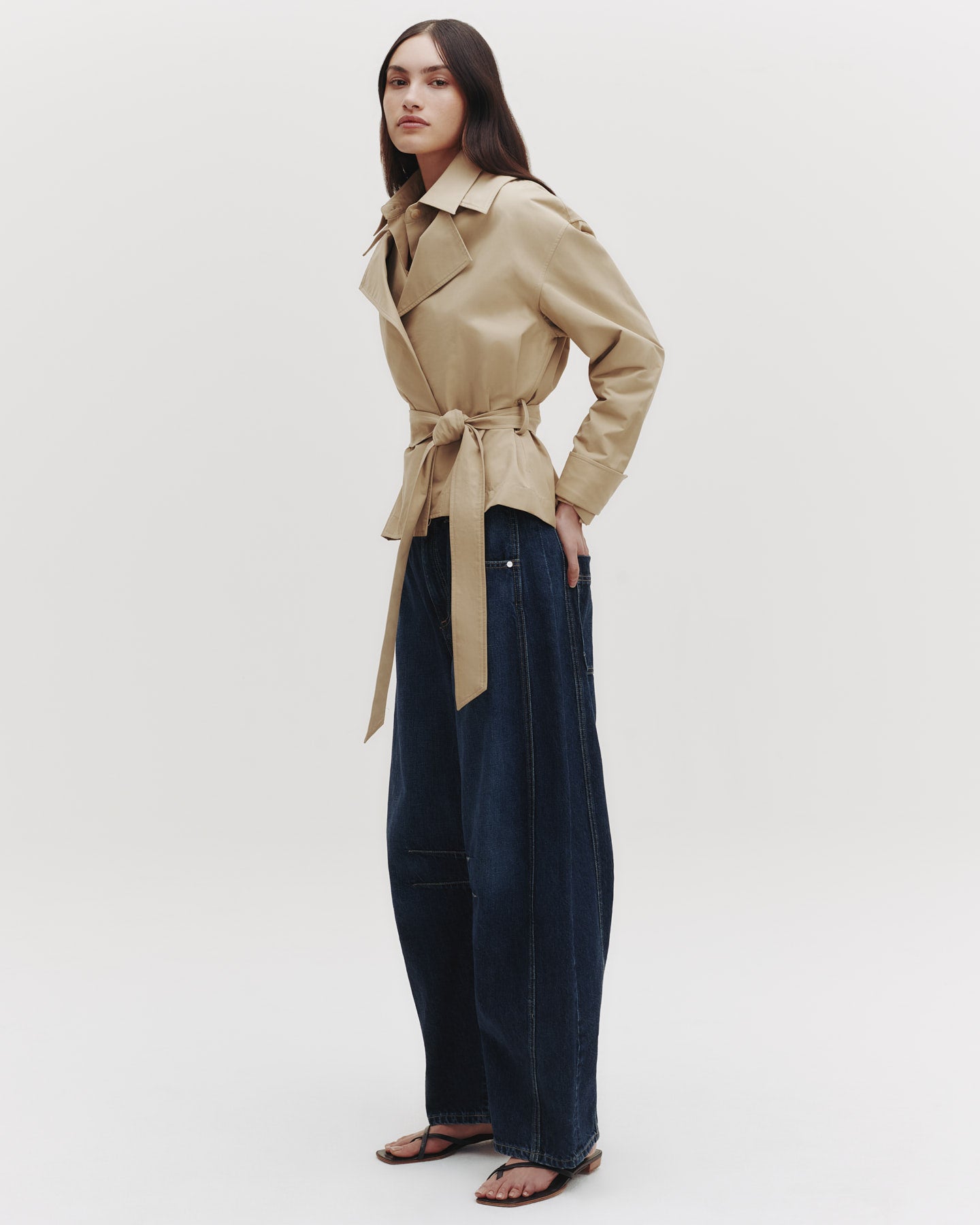 TWP Khaki Wrapped Up Jacket in Waterproof Canvas view 4