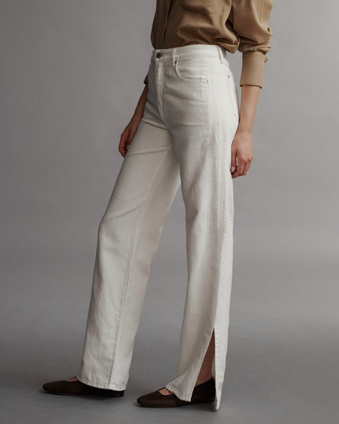 デニム・ジーパン DONDUP Woman Jeans White DP268BS0030DPTD 000 Koons loose-fit stretch bull denim jeans for women, white