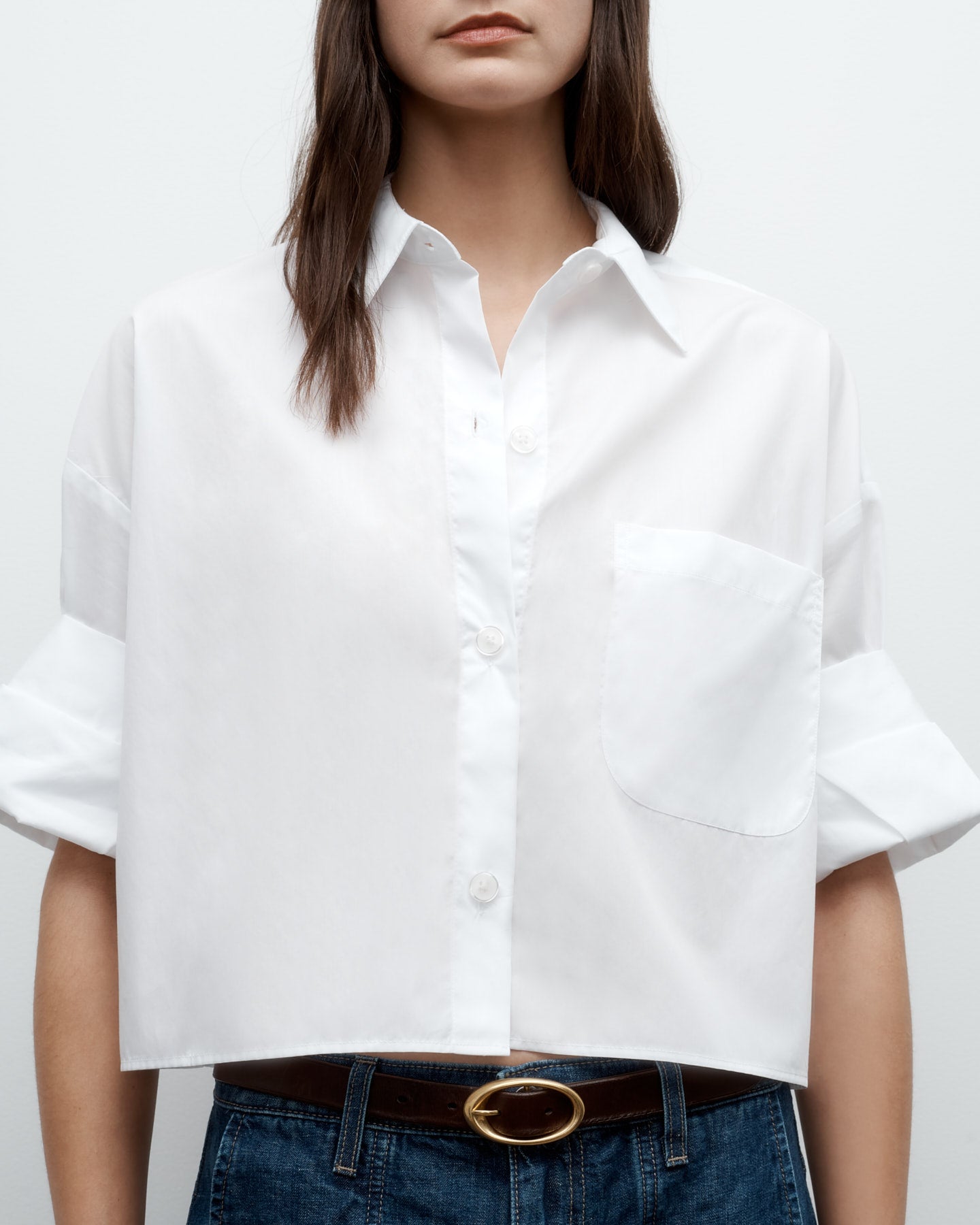 TWP White Next Ex Shirt in Superfine Cotton view 1