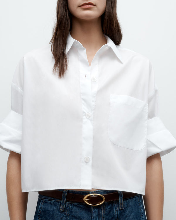 TWP White Next Ex Shirt in Superfine Cotton view 1
