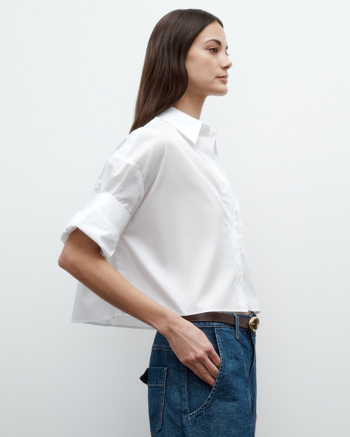 TWP White Next Ex Shirt in Superfine Cotton view 2