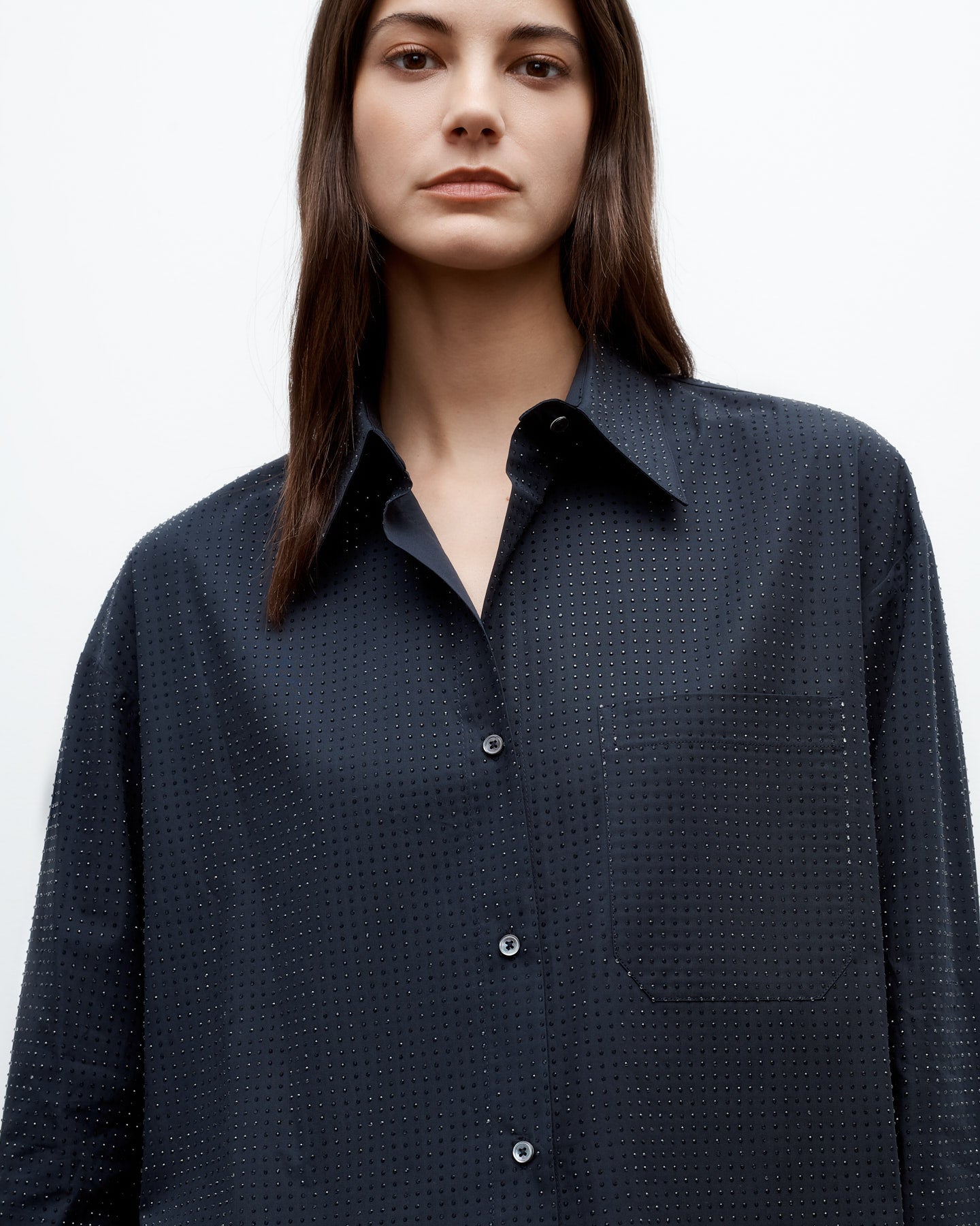 TWP Midnight Average Joe Top in Superfine Cotton with Crystals view 1