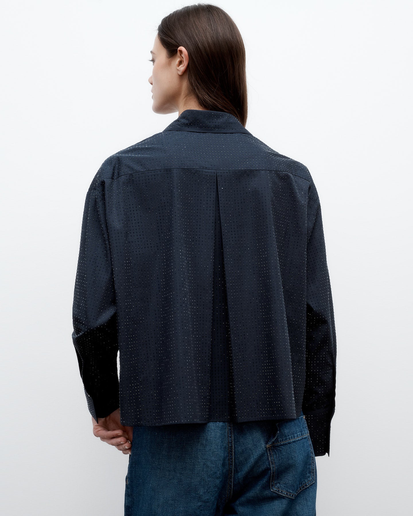 TWP Midnight Average Joe Top in Superfine Cotton with Crystals view 4