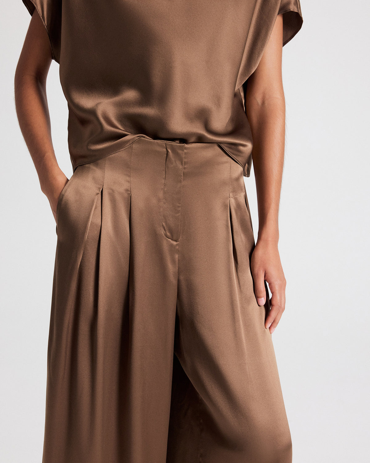 TWP Kangaroo Drew Pant in Washed Silk Charmeuse view 2