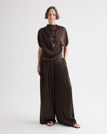 TWP Delicioso Drew Pant in Washed Silk Charmeuse view 3