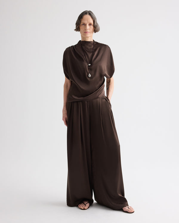 TWP Delicioso Drew Pant in Washed Silk Charmeuse view 3