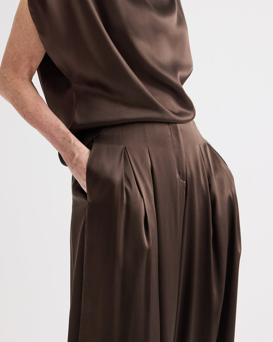 TWP Delicioso Drew Pant in Washed Silk Charmeuse view 2