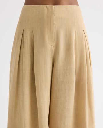 TWP Candied ginger Drew Pant in Fluid Linen view 4