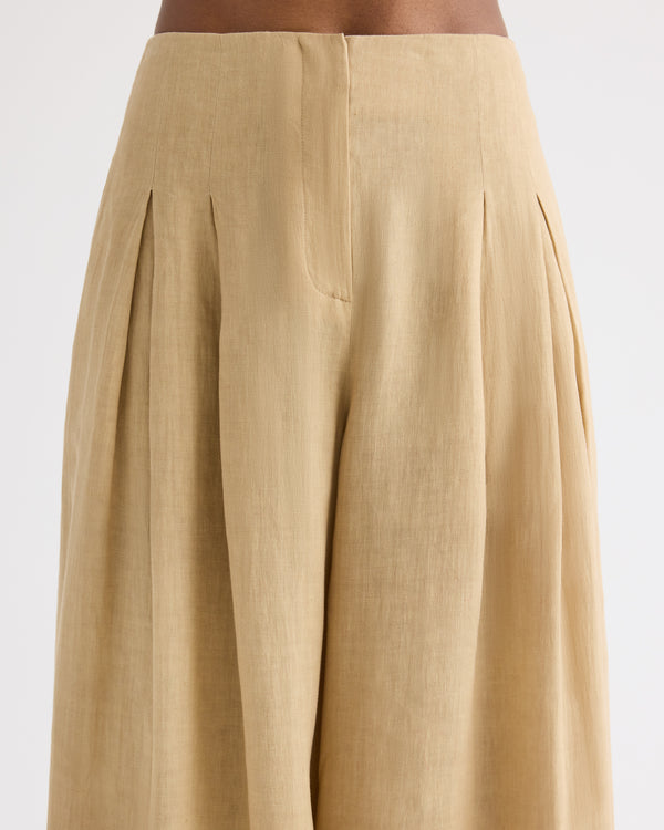 TWP Candied ginger Drew Pant in Fluid Linen view 4