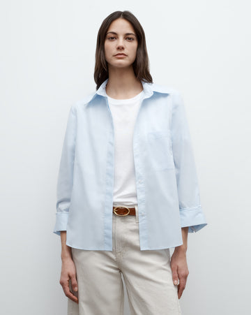 TWP Baby blue Boyfriend Shirt in Superfine Cotton view 2