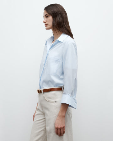 TWP Baby blue Boyfriend Shirt in Superfine Cotton view 3