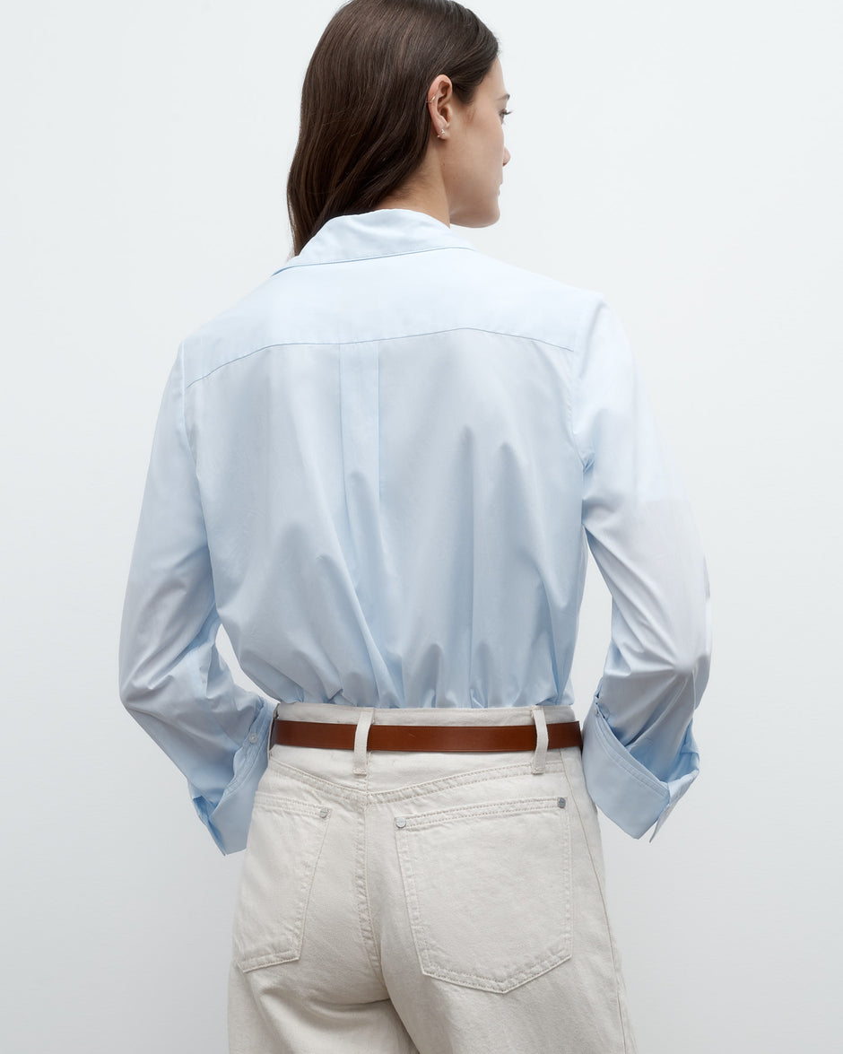 TWP Baby blue Boyfriend Shirt in Superfine Cotton view 4