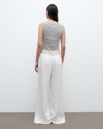 TWP Ivoire Mini Pleat Trouser in Washed Linen Suiting view 5