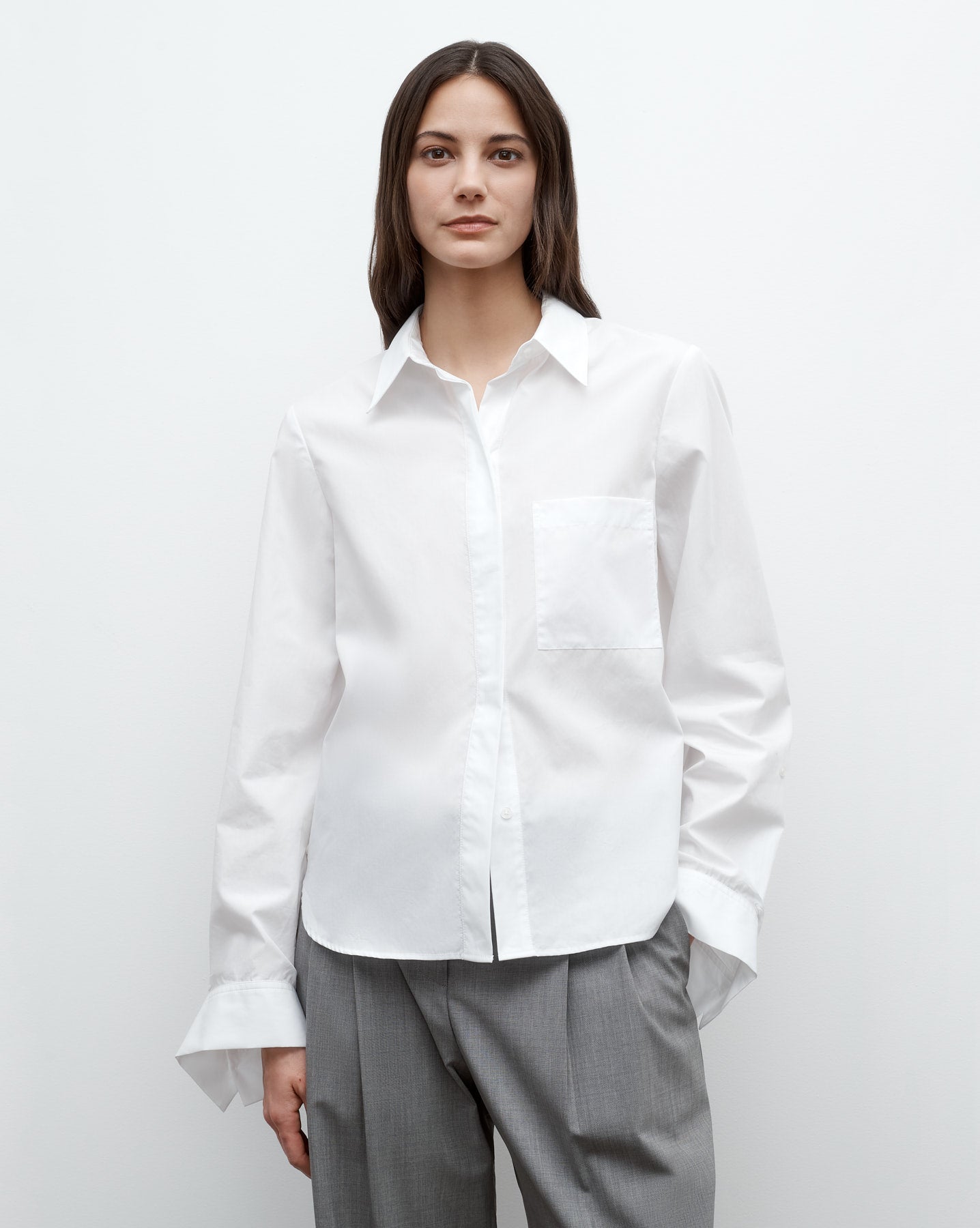 TWP White Boyfriend Shirt in Superfine Cotton view 1