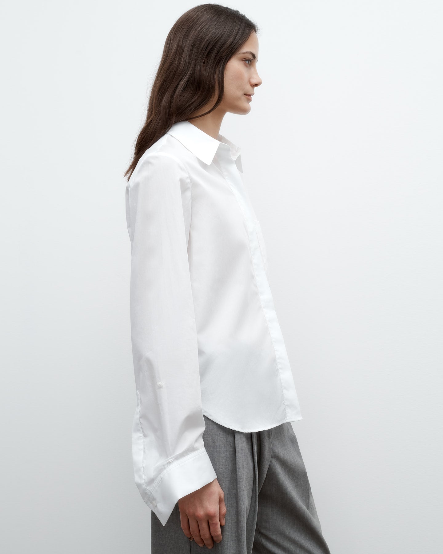 TWP White Boyfriend Shirt in Superfine Cotton view 2