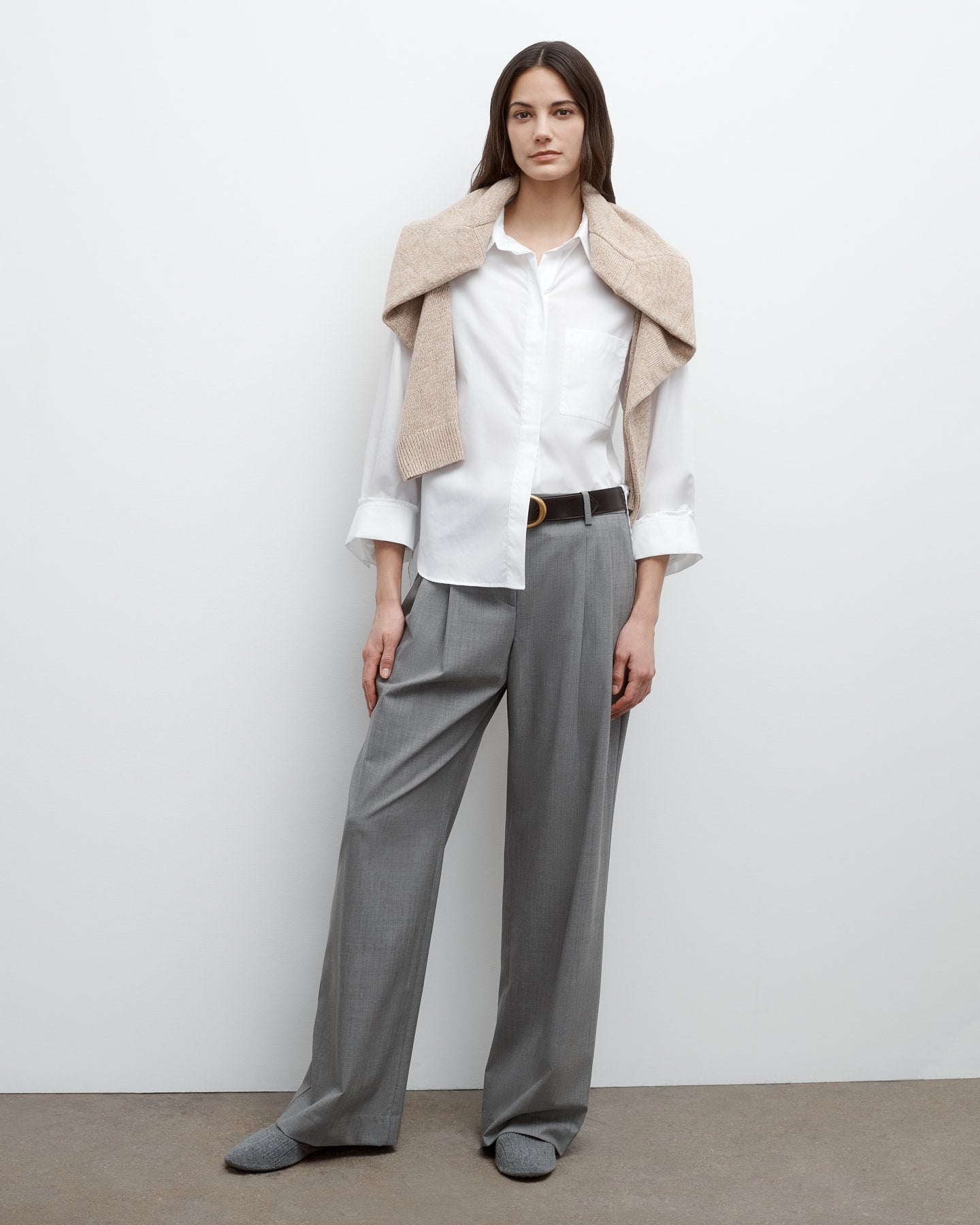 TWP White Boyfriend Shirt in Superfine Cotton view 5