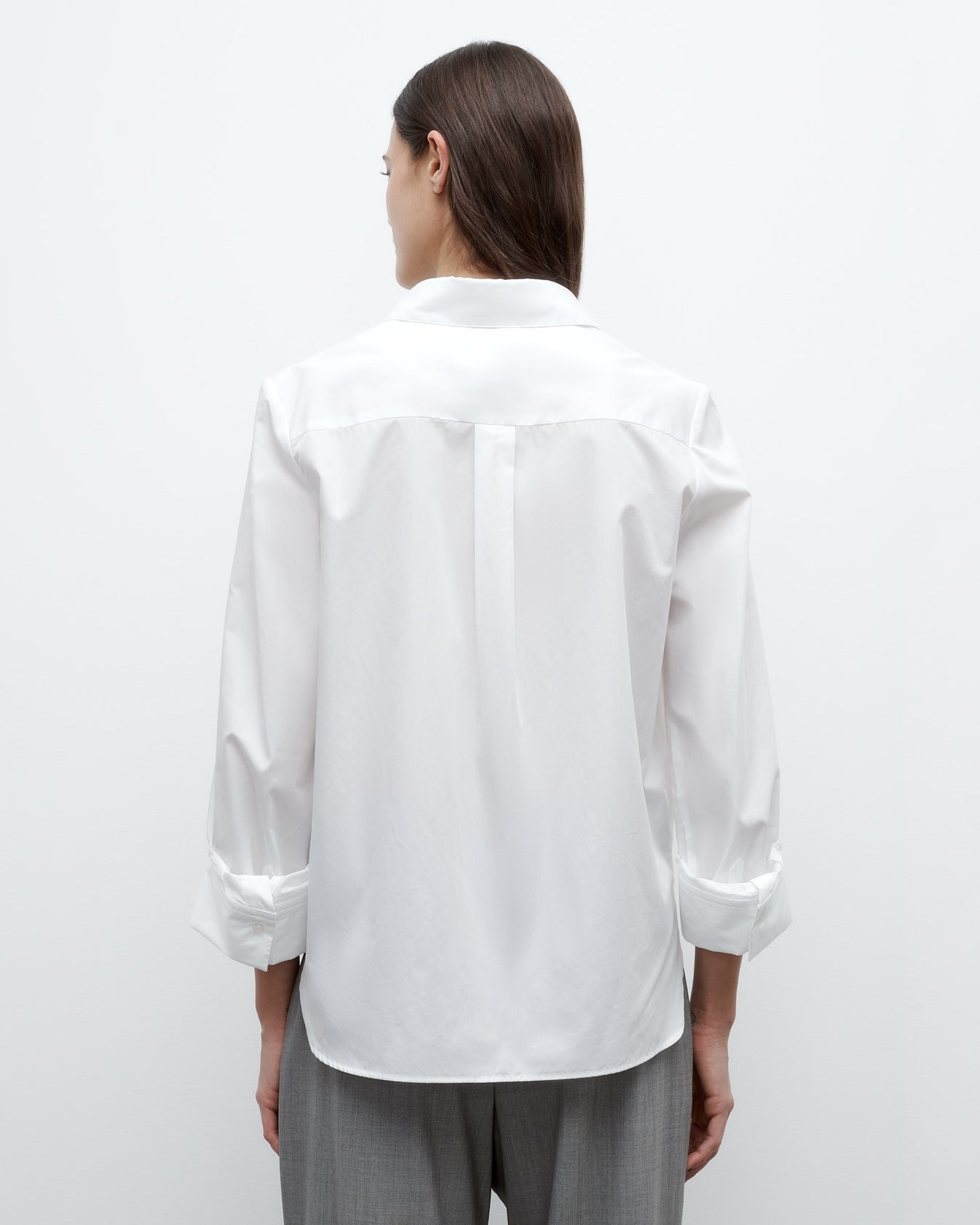 TWP White Boyfriend Shirt in Superfine Cotton view 3
