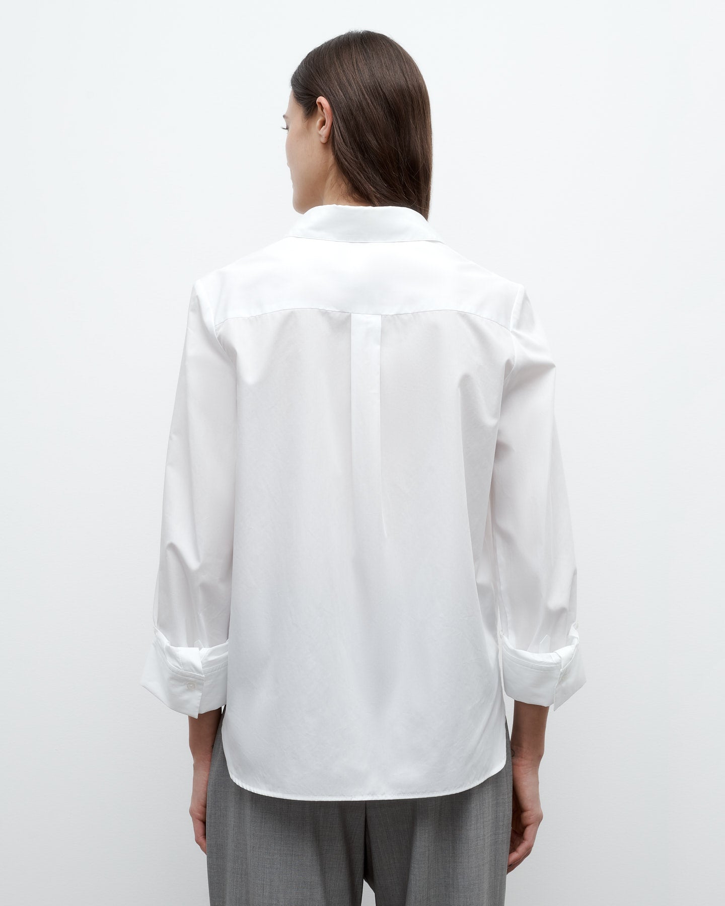 TWP White Boyfriend Shirt in Superfine Cotton view 3