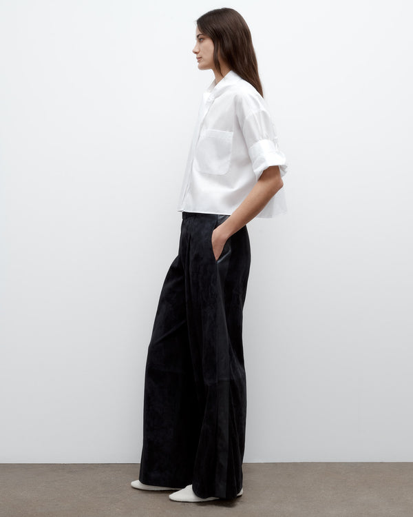 TWP White Next Ex Shirt With Tie in Superfine Cotton view 6