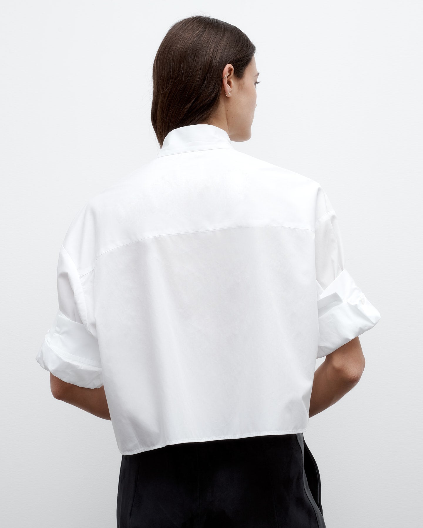 TWP White Next Ex Shirt With Tie in Superfine Cotton view 5