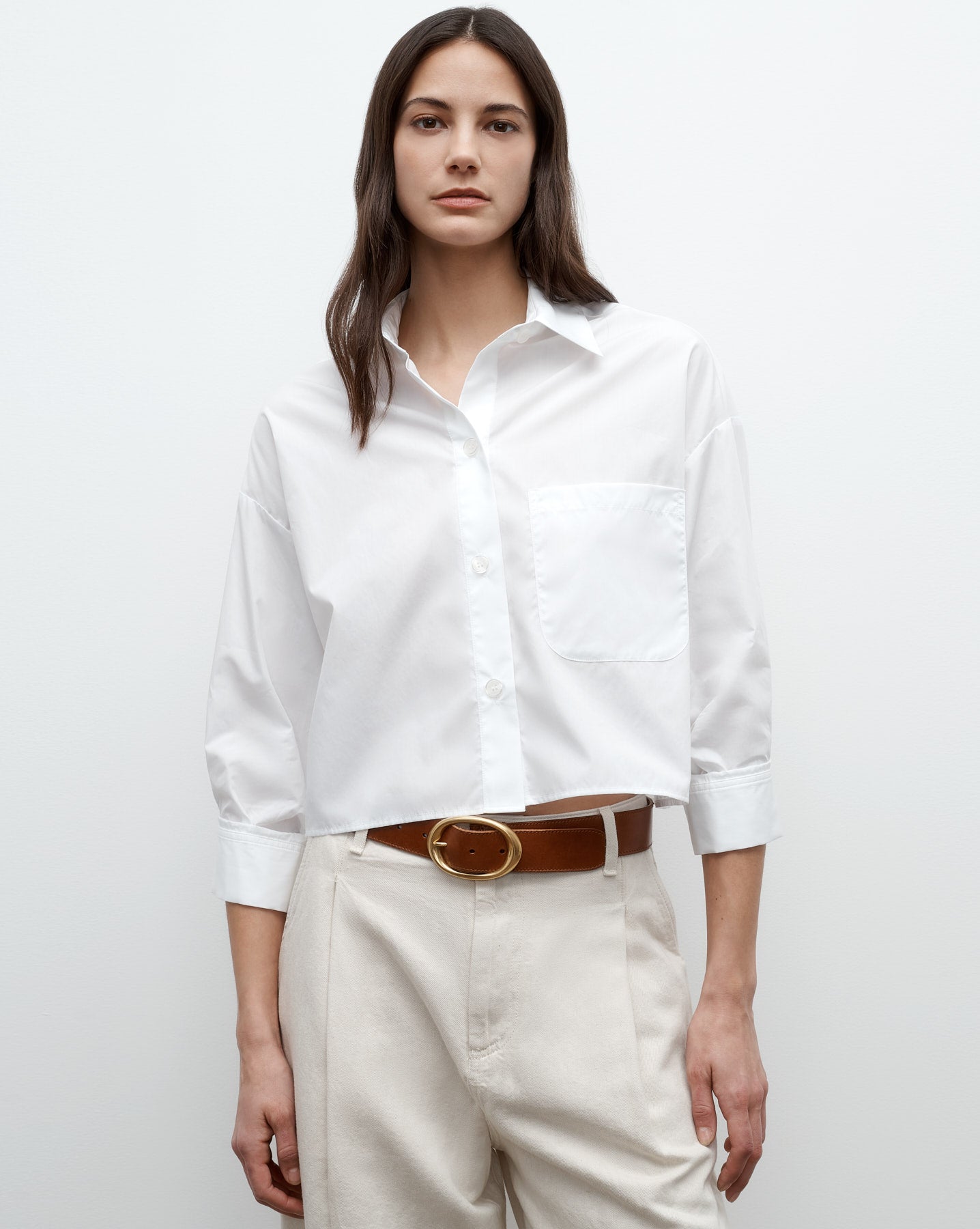 TWP White Soon to be Ex Shirt in Superfine Cotton view 1