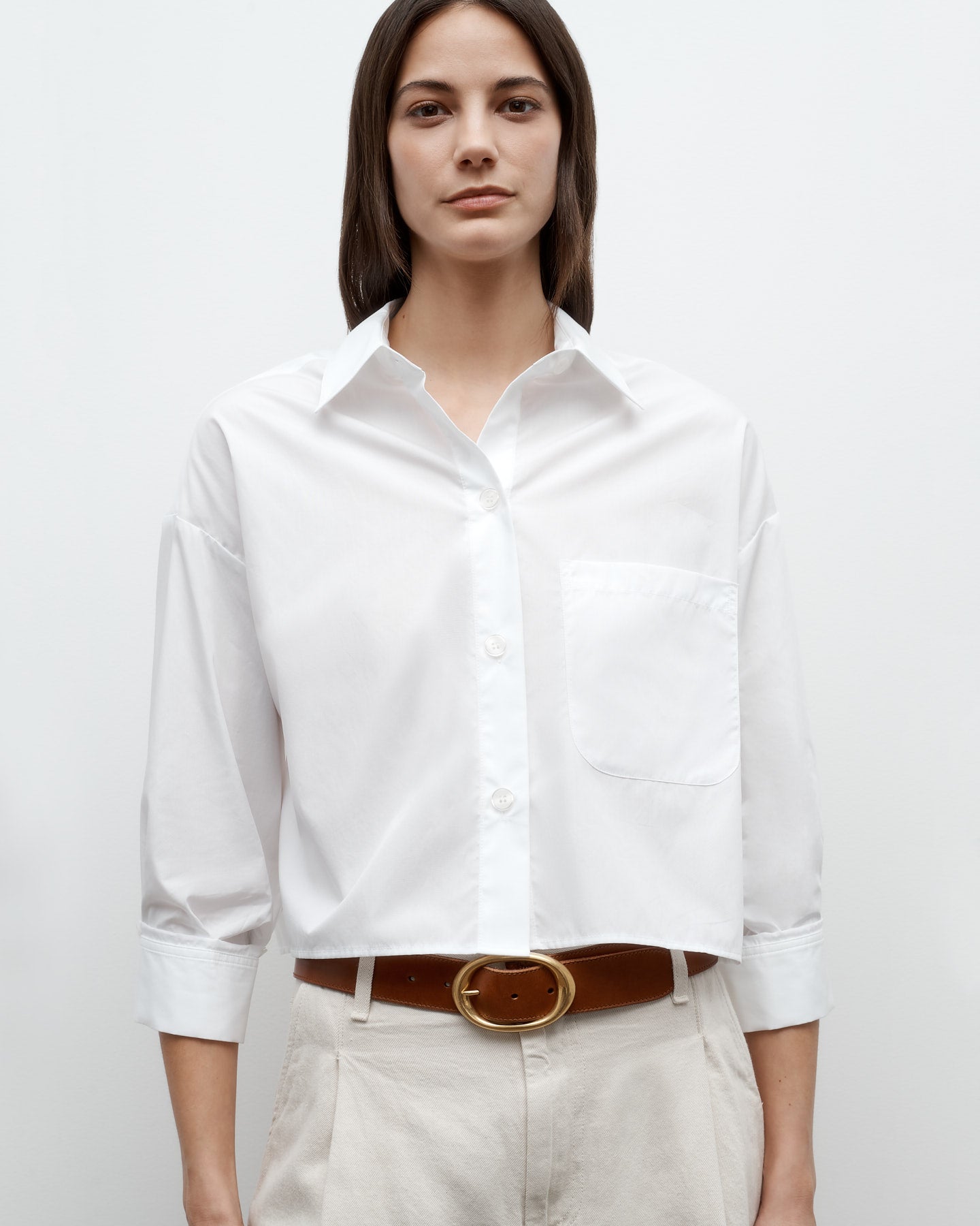 TWP White Soon to be Ex Shirt in Superfine Cotton view 2