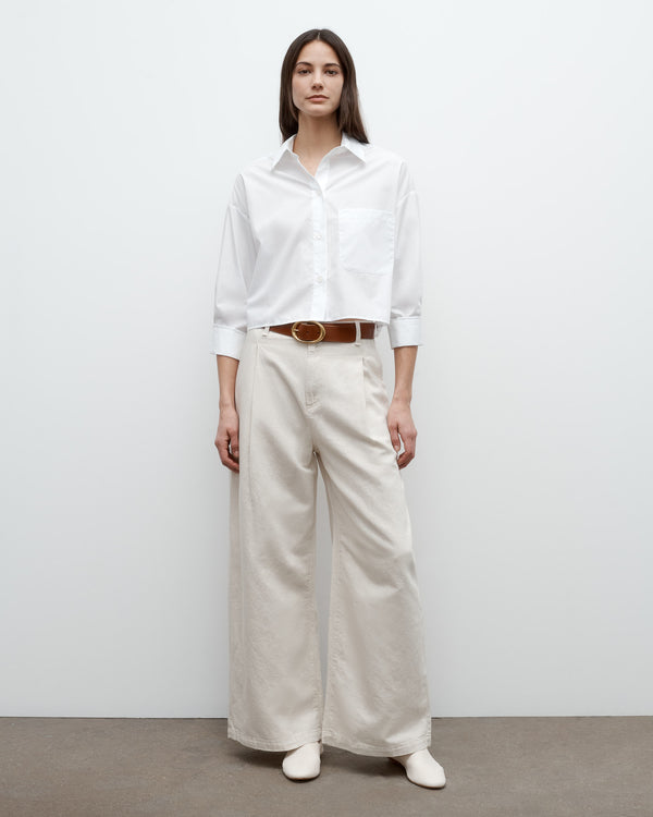 TWP White Soon to be Ex Shirt in Superfine Cotton view 3