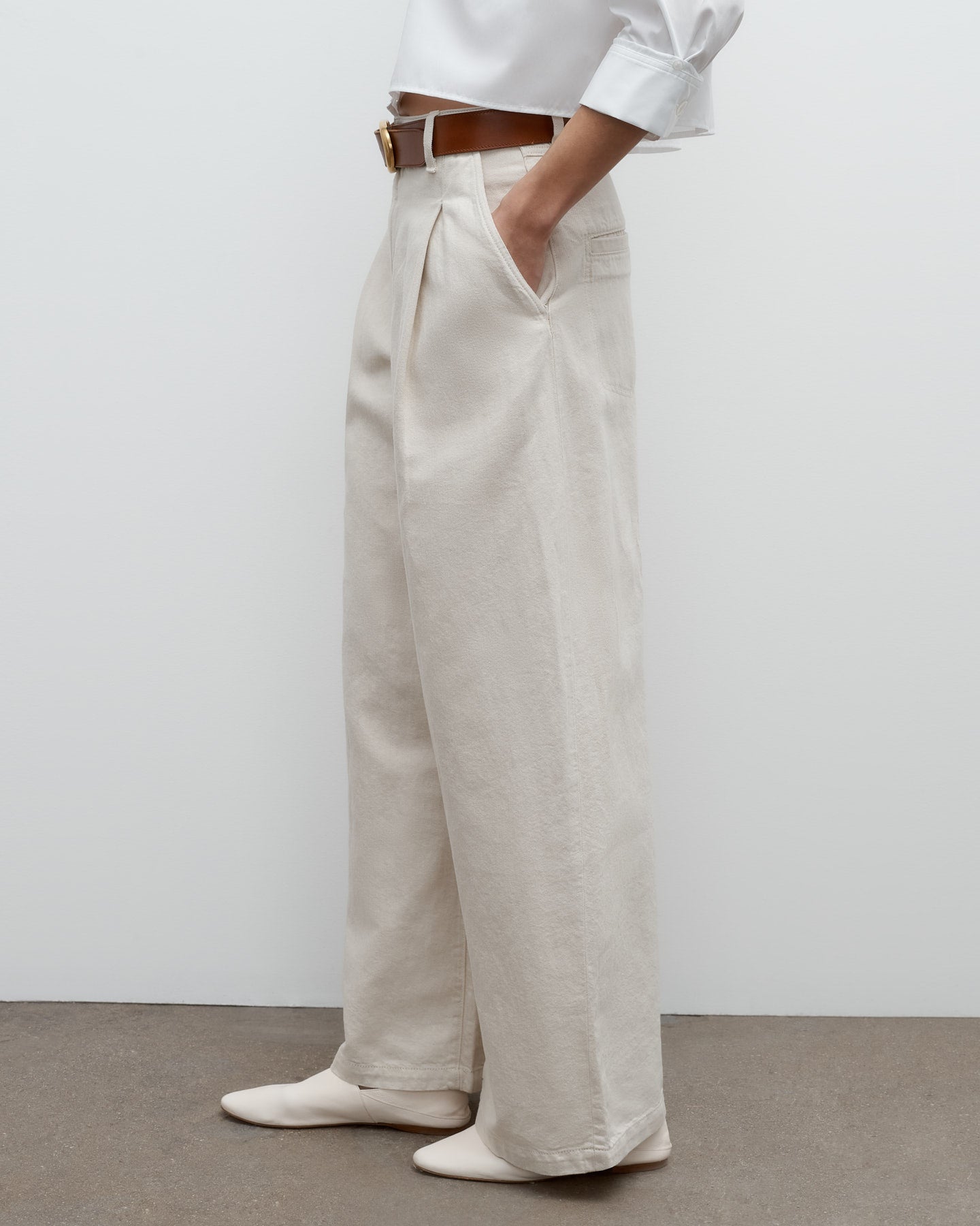 TWP White Greene St. Pant in Japanese Denim view 3