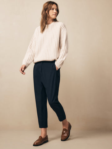 TWP Midnight Gwen Pant in wool twill view 7