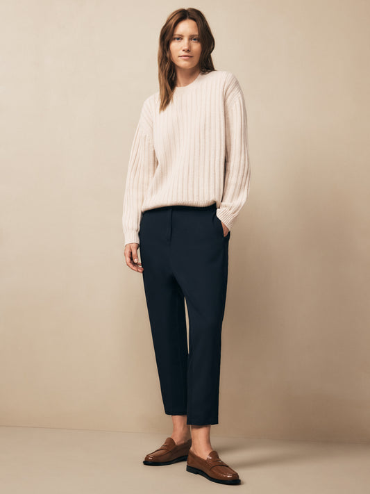 TWP Midnight Gwen Pant in wool twill view 2