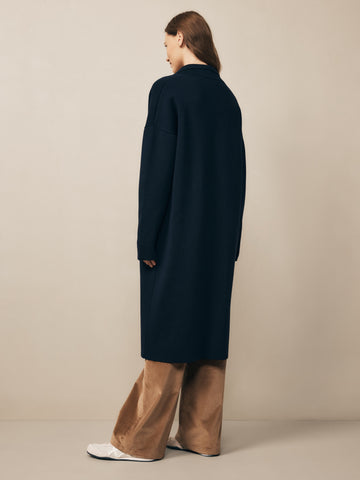 TWP Midnight Knit Overcoat in Wool view 3