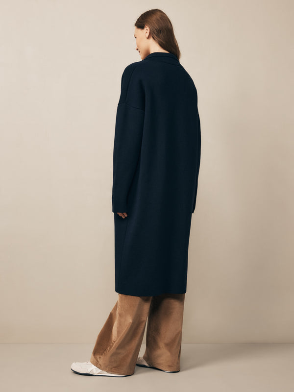 TWP Midnight Knit Overcoat in Wool view 2