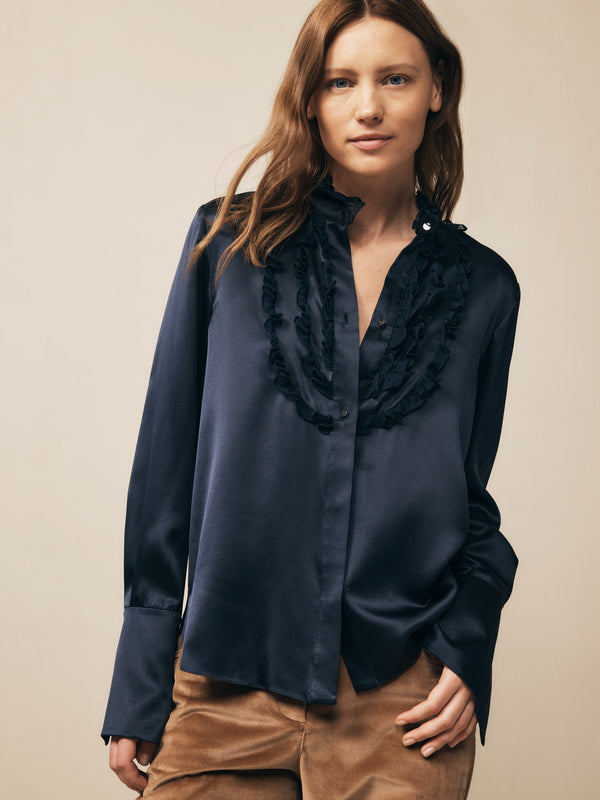 TWP Midnight Marie Top in silk charmeuse view 2