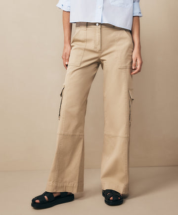 TWP Khaki Coop Pant with Cargo Pockets in Cotton Twill view 4