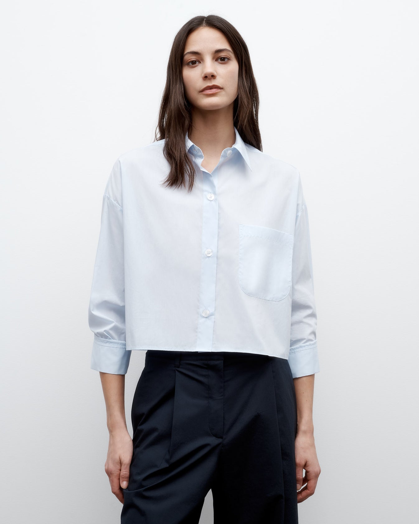 TWP Baby blue Soon to be Ex Shirt in Superfine Cotton view 1