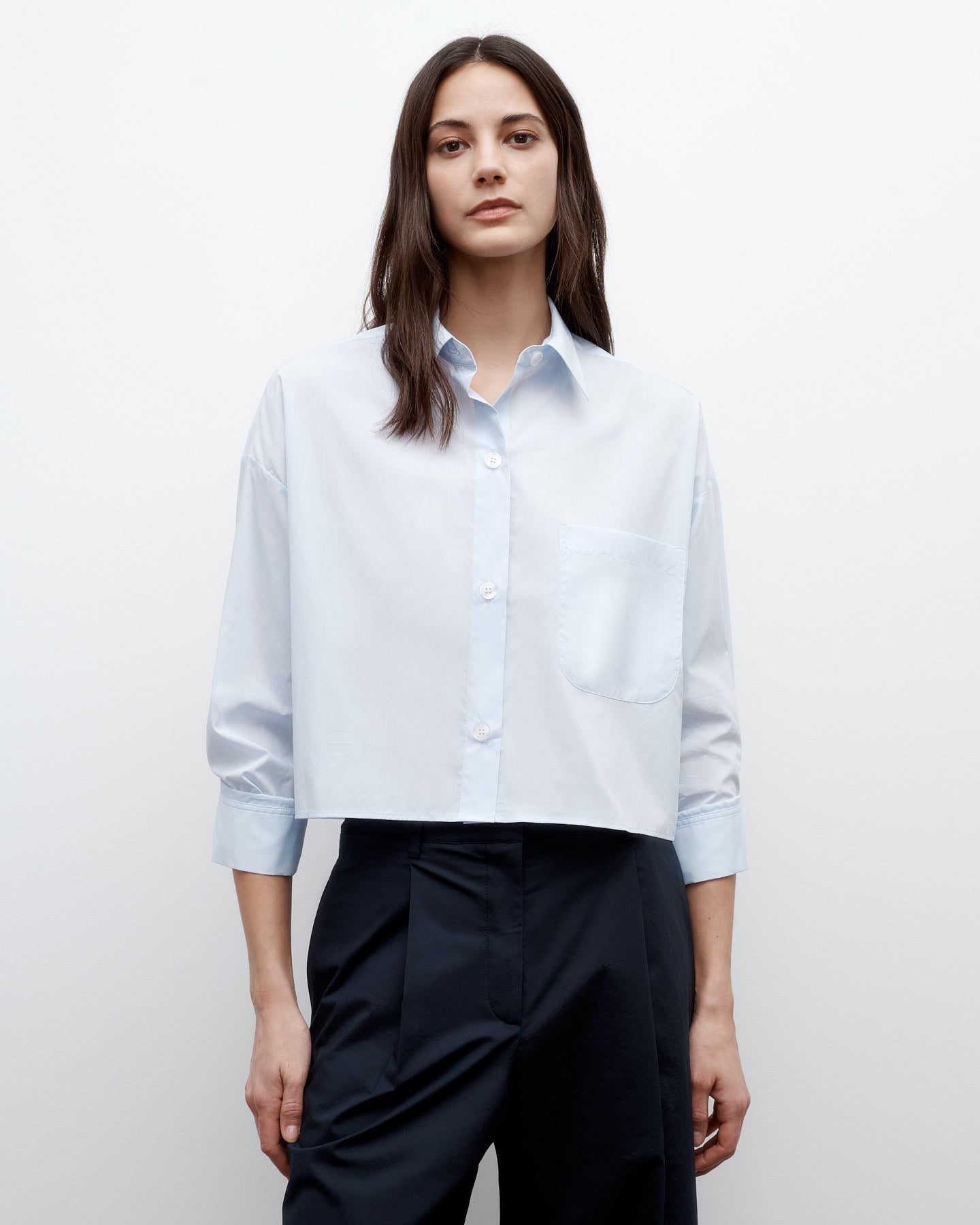 TWP Baby blue Soon to be Ex Shirt in Superfine Cotton view 1
