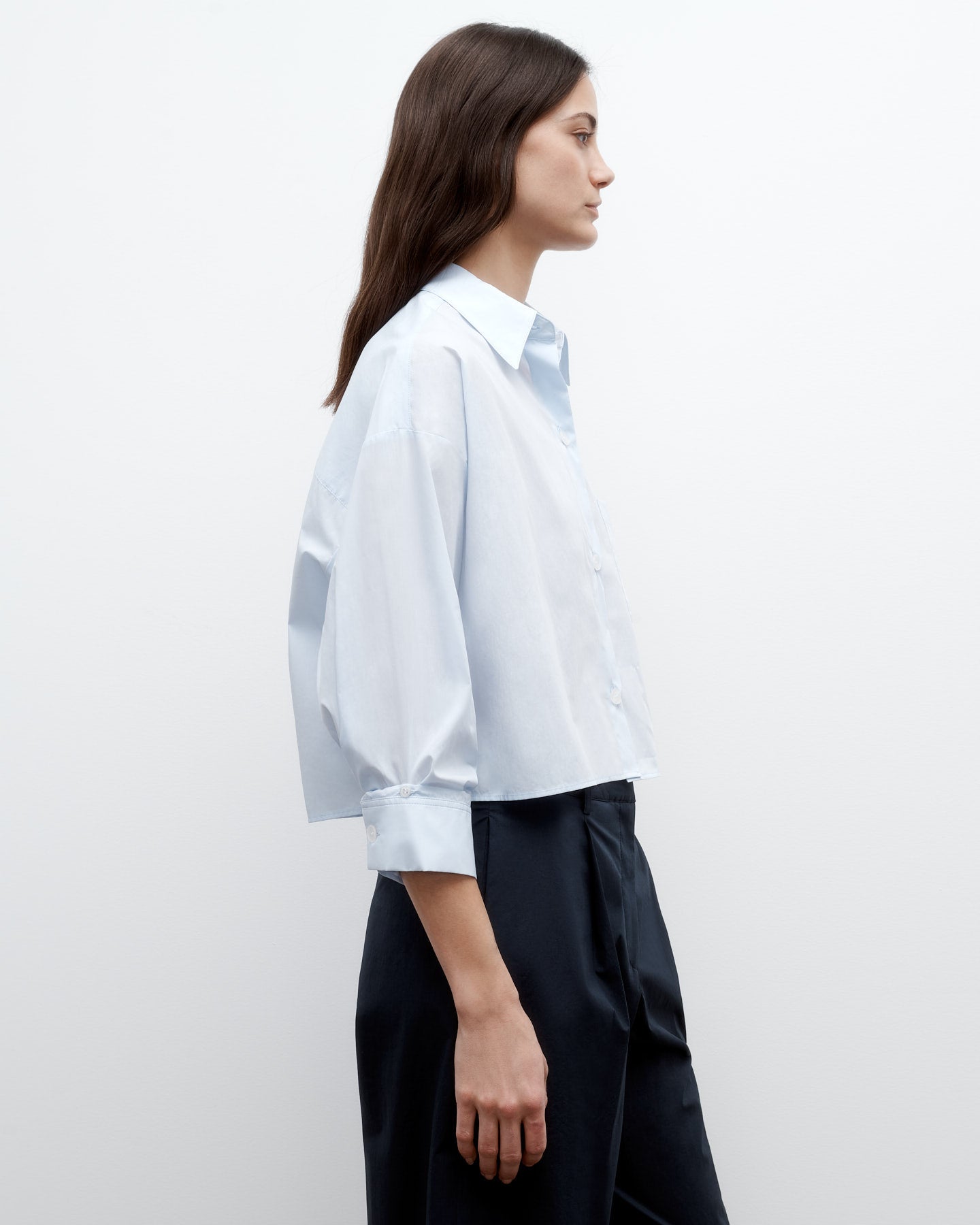 TWP Baby blue Soon to be Ex Shirt in Superfine Cotton view 2
