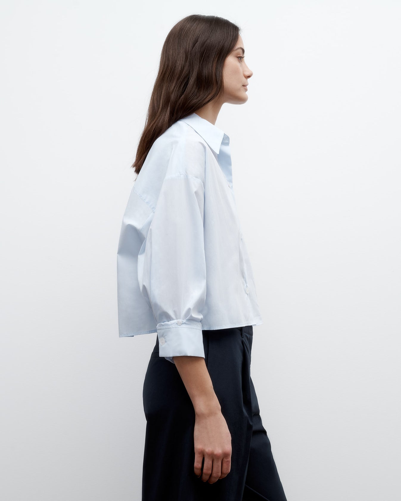 TWP Baby blue Soon to be Ex Shirt in Superfine Cotton view 3