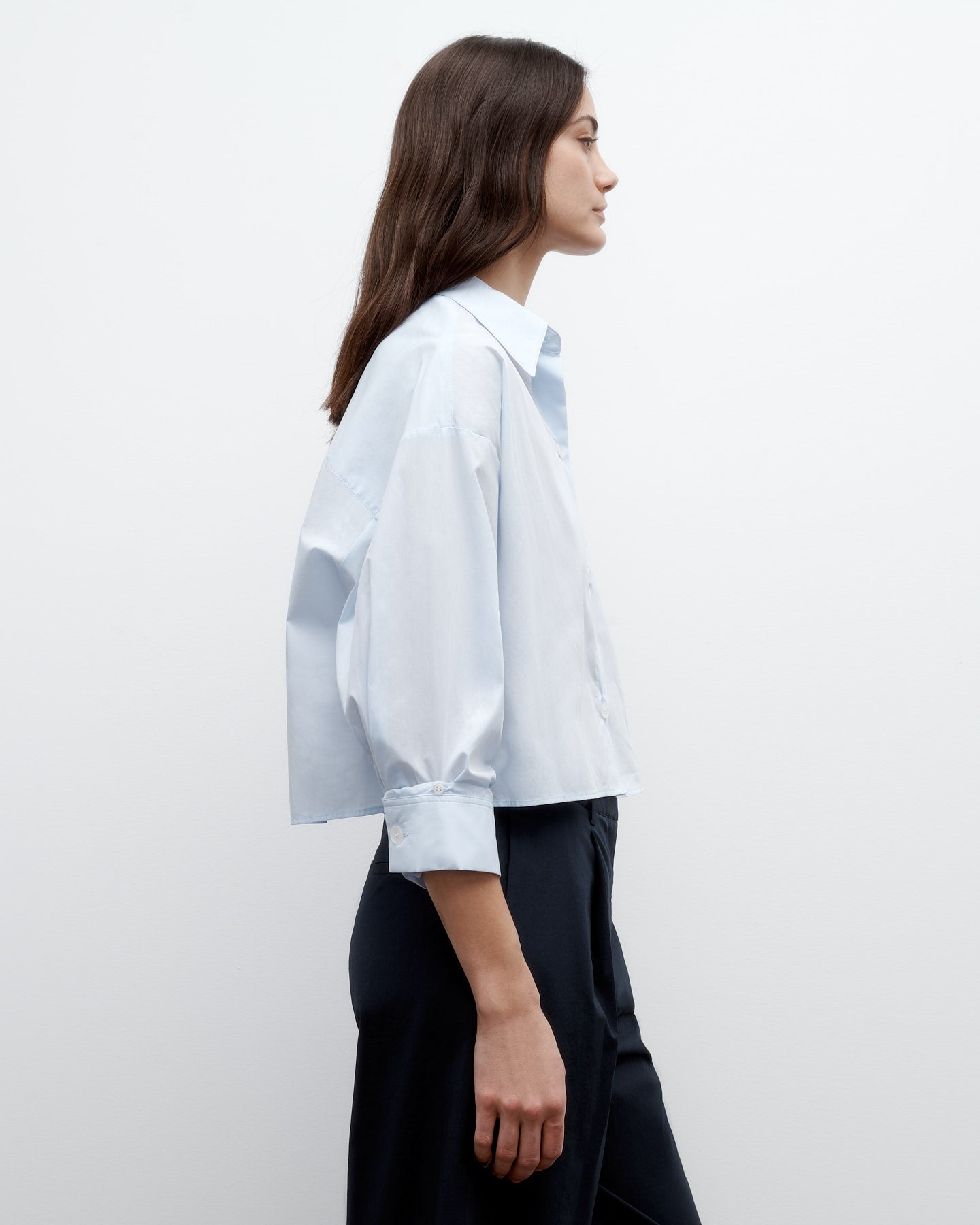 TWP Baby blue Soon to be Ex Shirt in Superfine Cotton view 3
