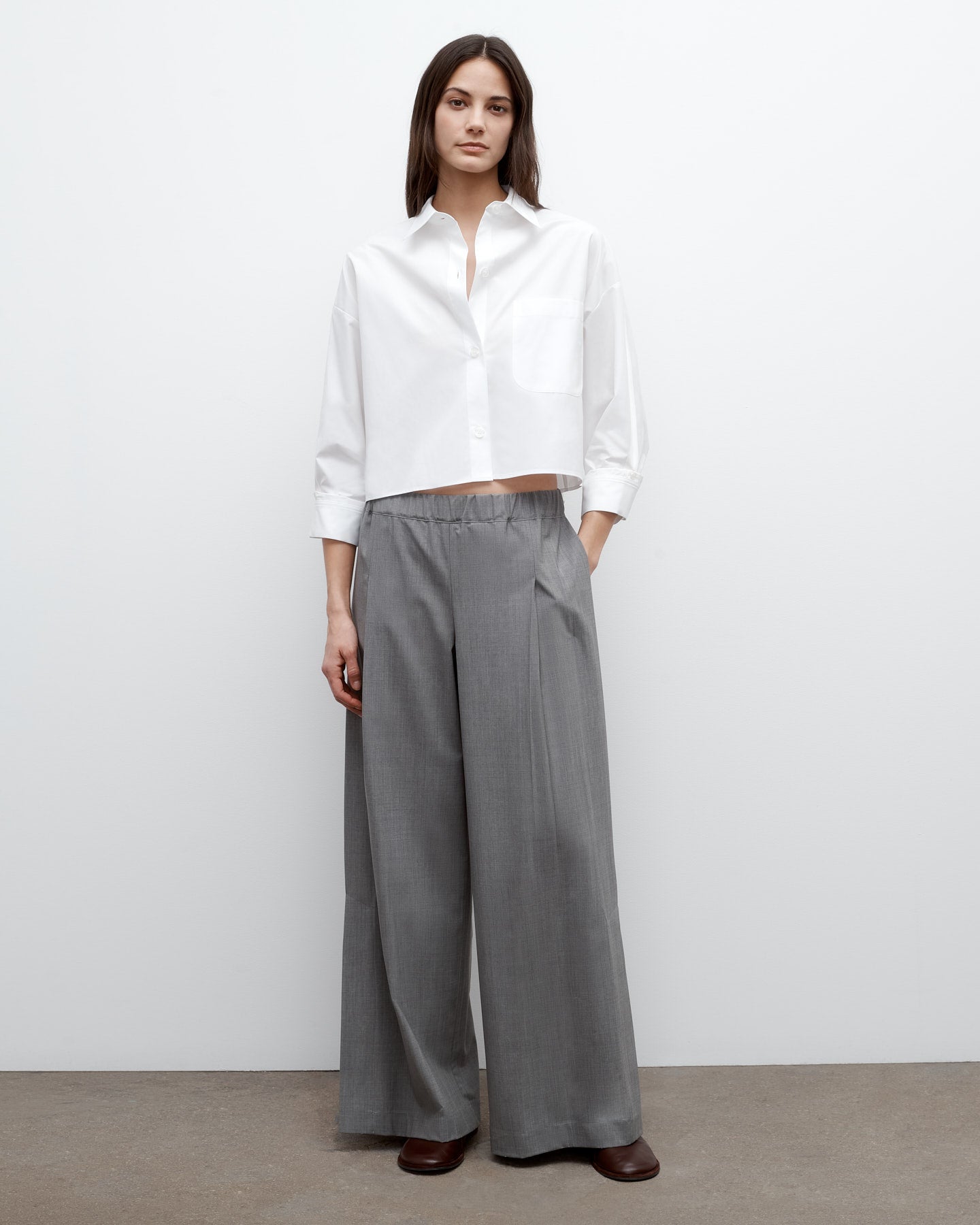 TWP White Soon to be Ex Shirt with Tux in Cotton Shirting view 4