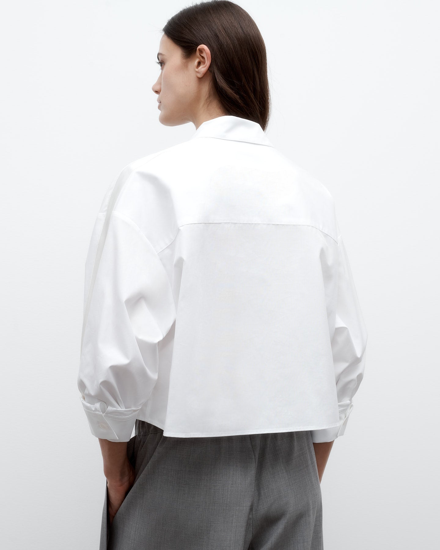 TWP White Soon to be Ex Shirt with Tux in Cotton Shirting view 3