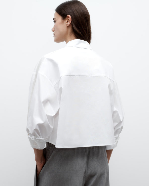 TWP White Soon to be Ex Shirt with Tux in Cotton Shirting view 3