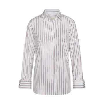 TWP White/red The Next Morning Shirt in Striped Cotton view 1