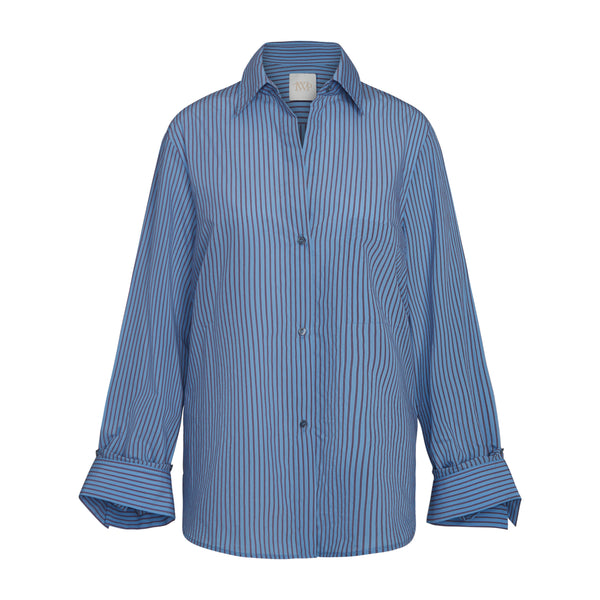 TWP Blue/wine The Next Morning Shirt in Striped Cotton view 6
