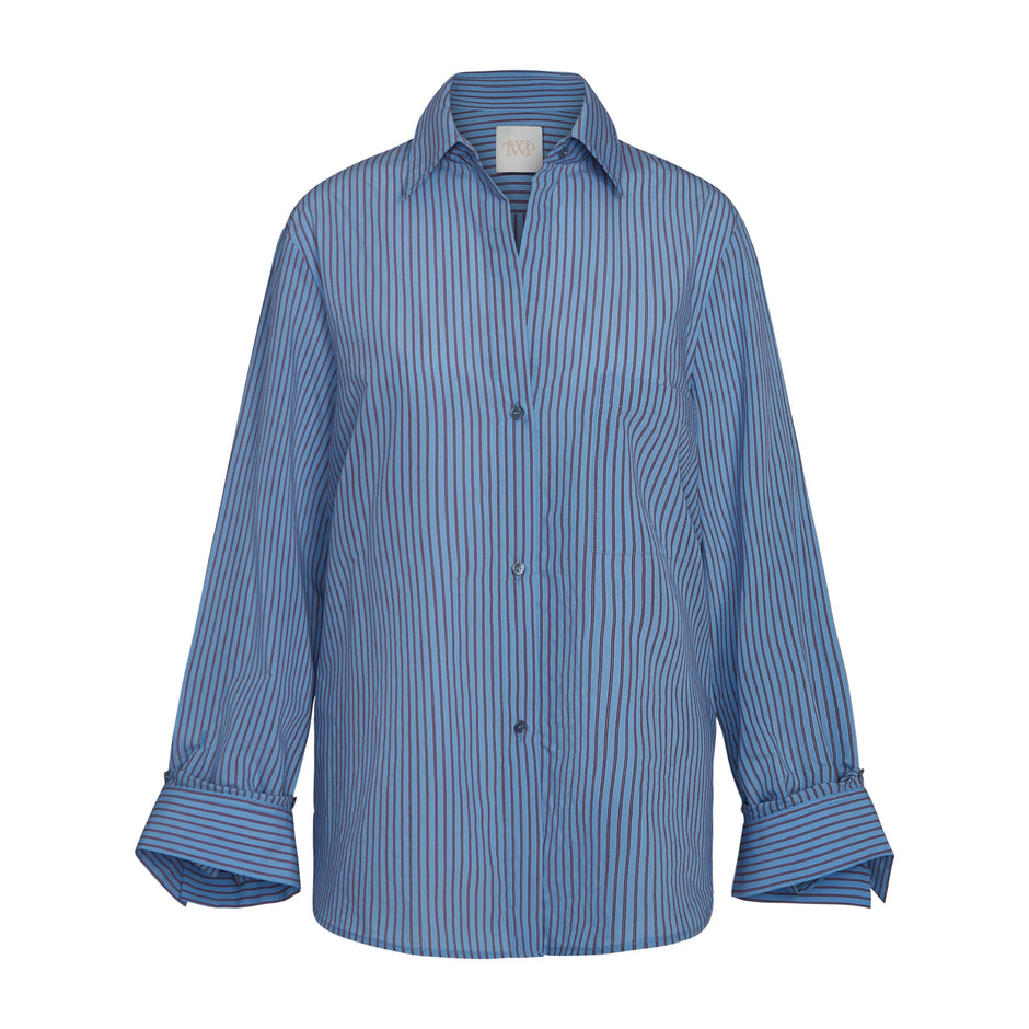 TWP Blue/wine The Next Morning Shirt in Striped Cotton view 1