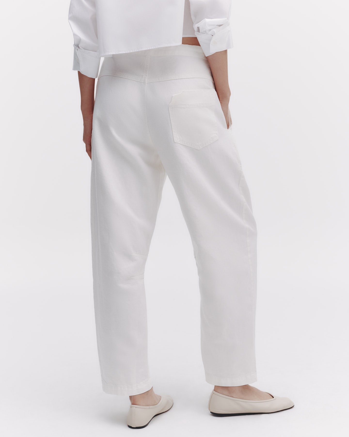 TWP White Jetties Beach Pant in Japanese Denim view 5