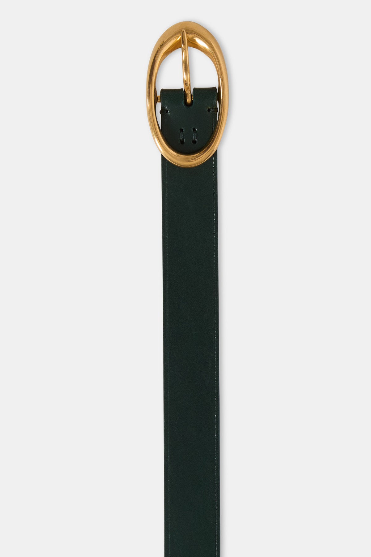 TWP Dark spruce Narrow Belt in Leather view 3