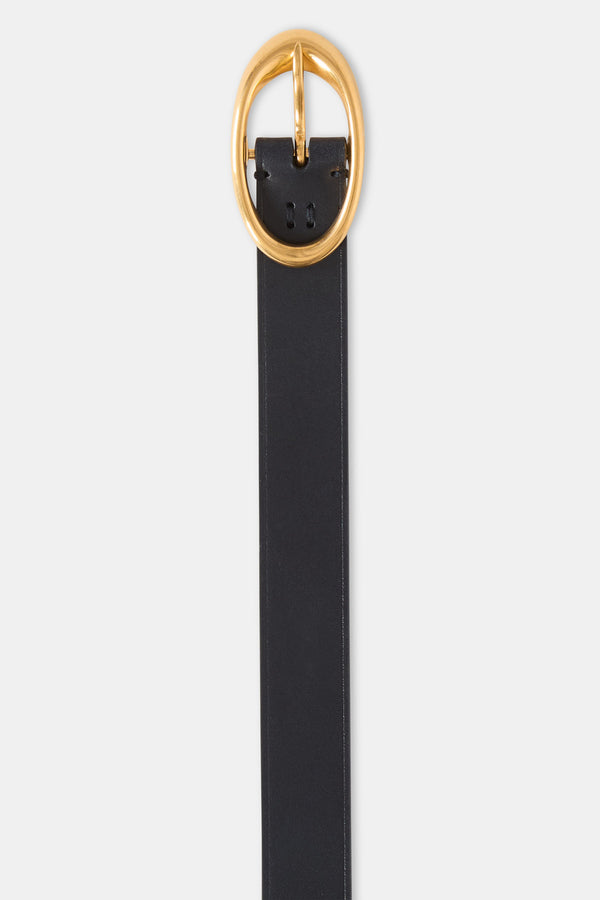 TWP Midnight Narrow Belt in Leather view 2
