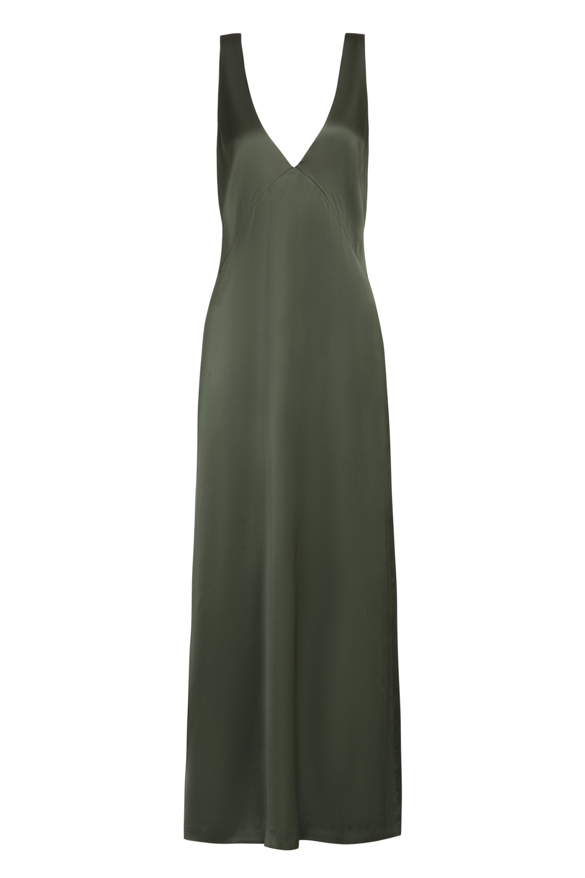 TWP Duffle bag Deep V Dress in Hammered Viscose Satin view 1