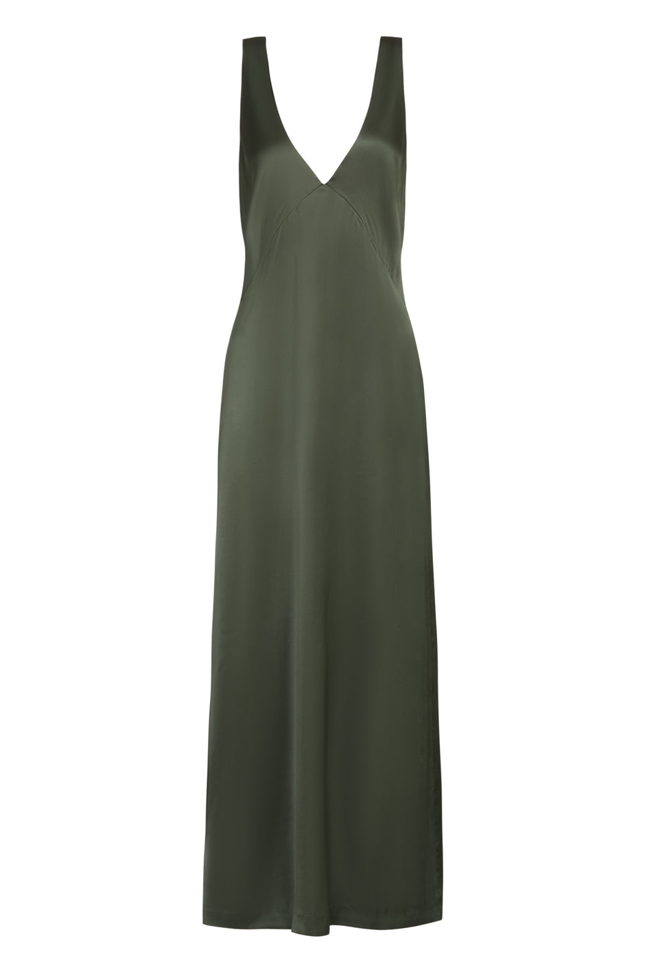 TWP Duffle bag Deep V Dress in Hammered Viscose Satin view 1